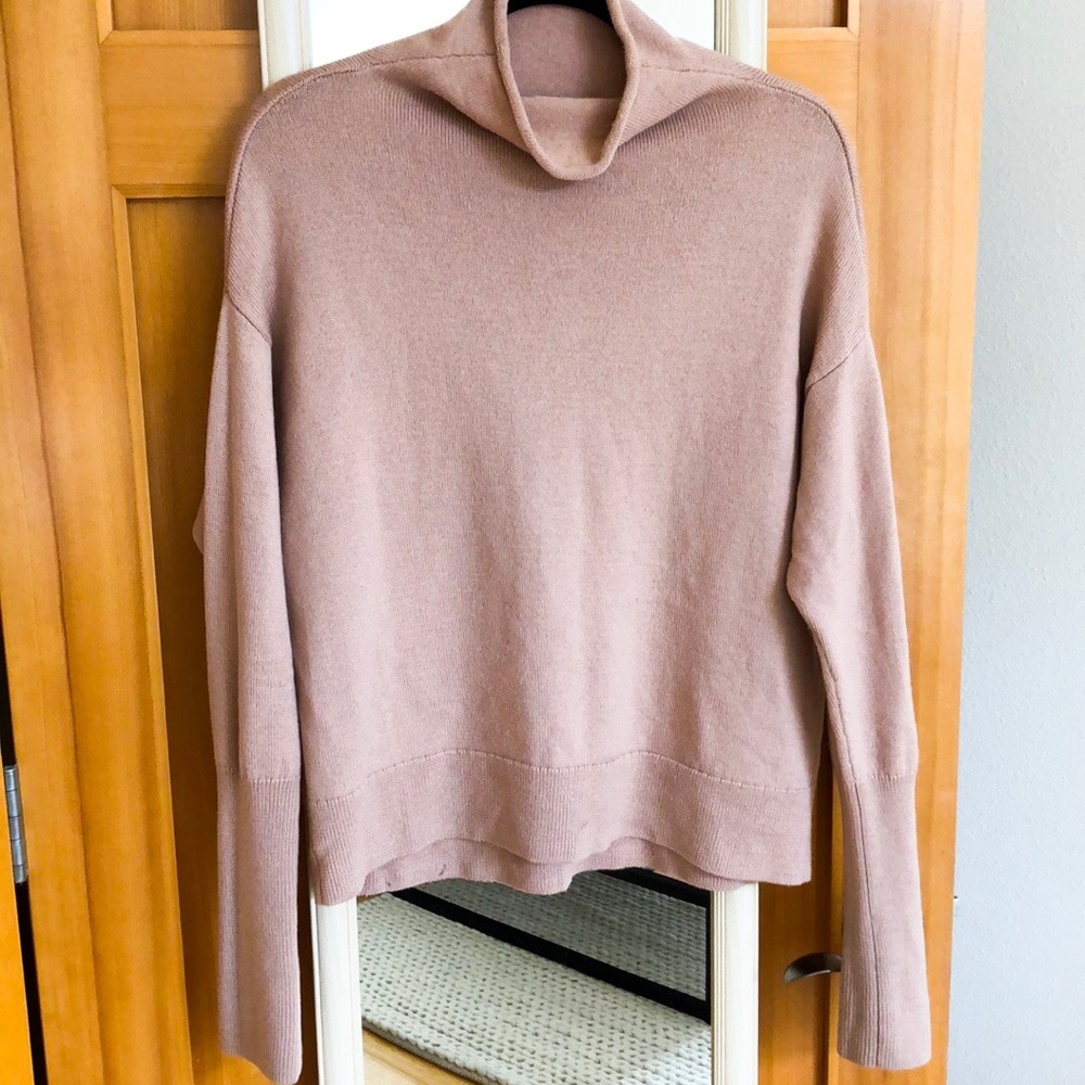 WILFRED mauve cowl neck sweater
